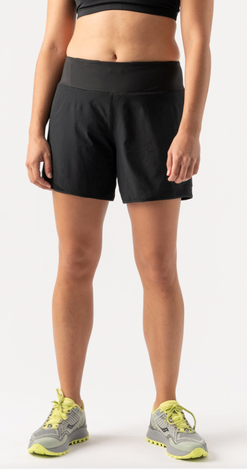 RABBIT, INC. Women's Run Aways Relax 6" Short BLACK