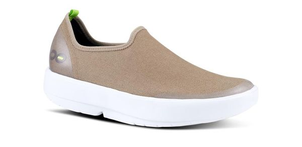 Oofos Women's OOmg Mesh Taupe/White